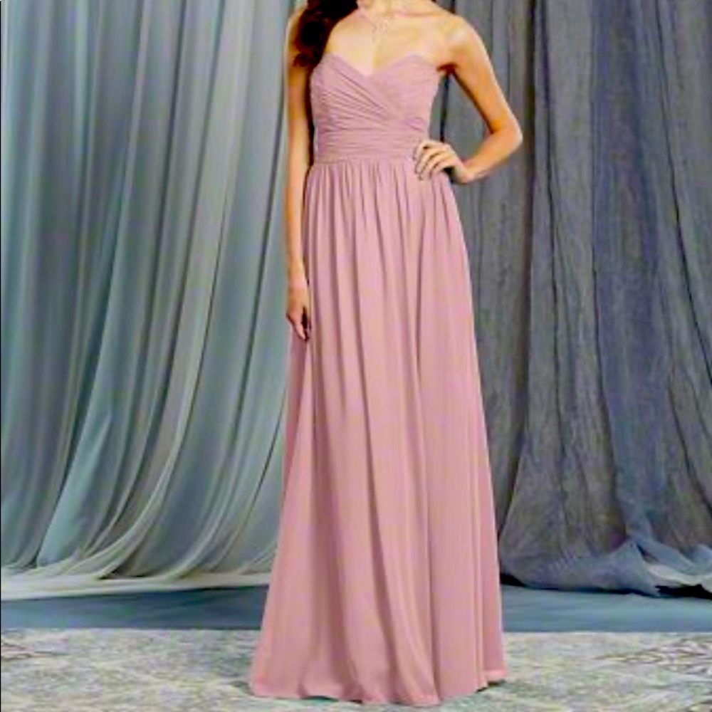 Strapless Blush Pink Gown by Alfredo Angelo